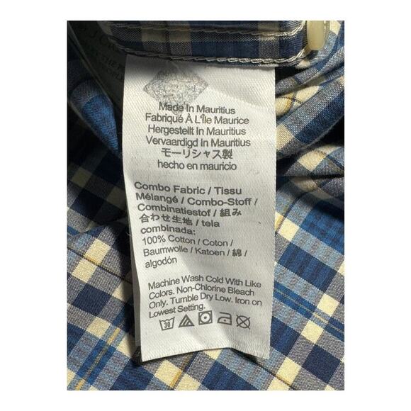 J. Crew Men’s Medium Slim Secret Wash Cotton Poplin Shirt Blue Plaid NWOT - Picture 7 of 8